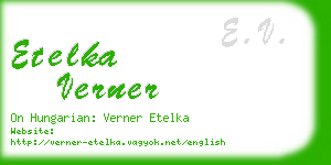 etelka verner business card